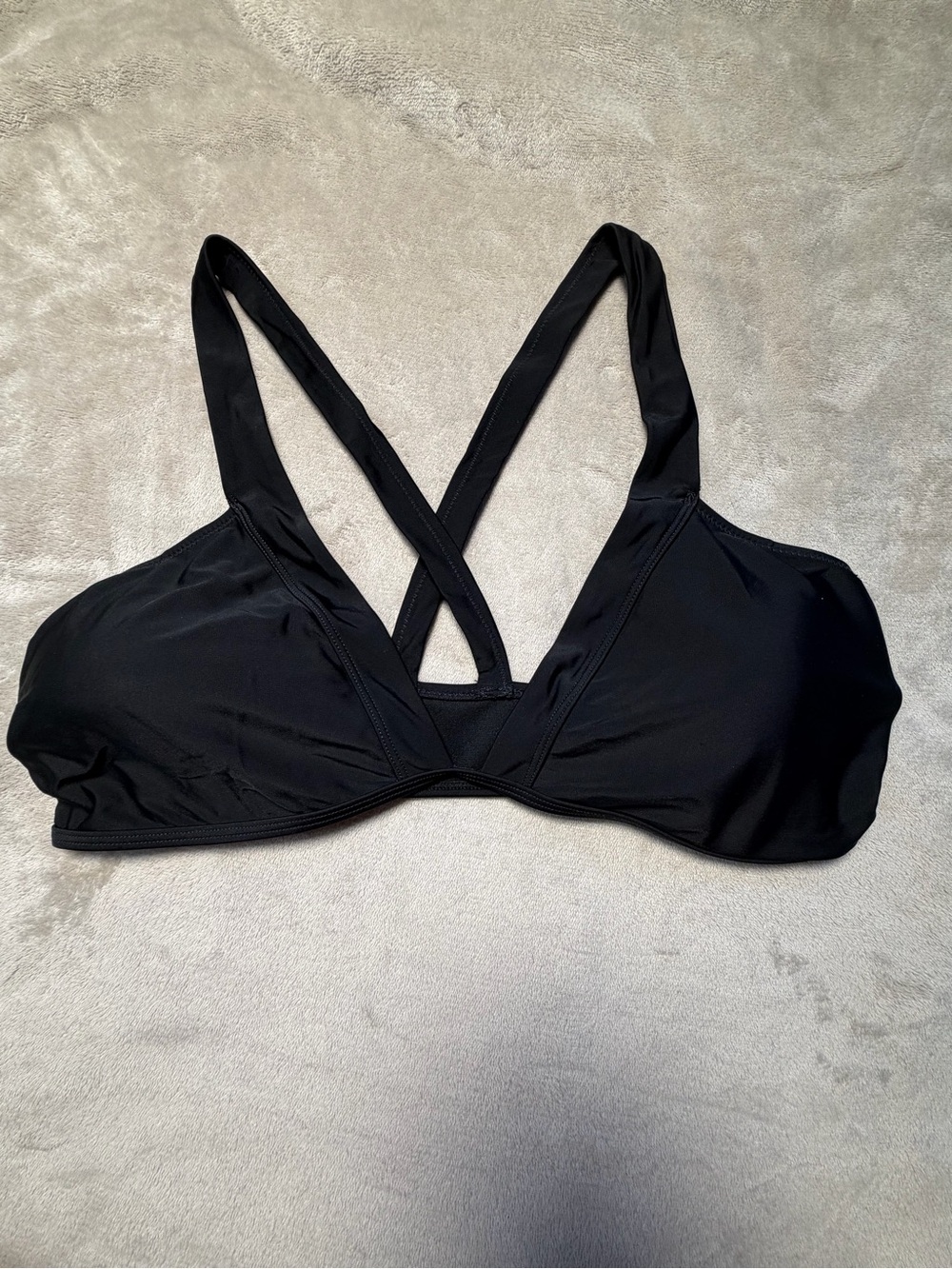 Express Black Cross Back Bikini Swim Top XL Late 2010s